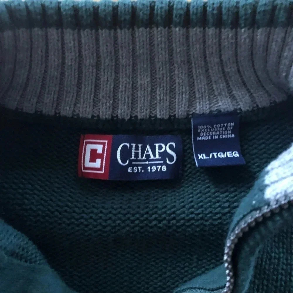 Chaps Hunter green sweater - Picture 5 of 6